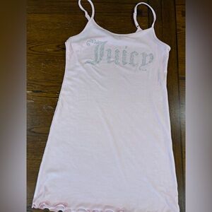 Juicy Couture Light Pink Ribbed Dress with Silver Detail